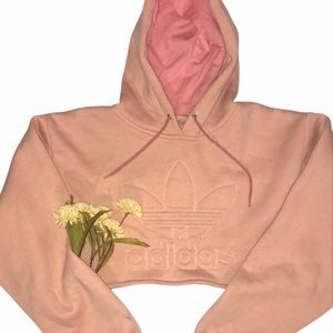 CUSTOM VINTAGE ADIDAS CROP HOODIE